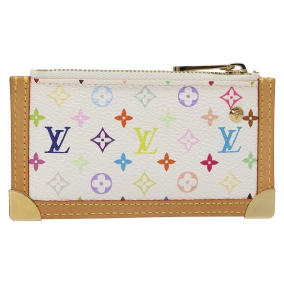 LOUIS VUITTON Monogram Multicolor Pochette Cles Purse White M92655 Auth 116241AM - Picture 3 of 16